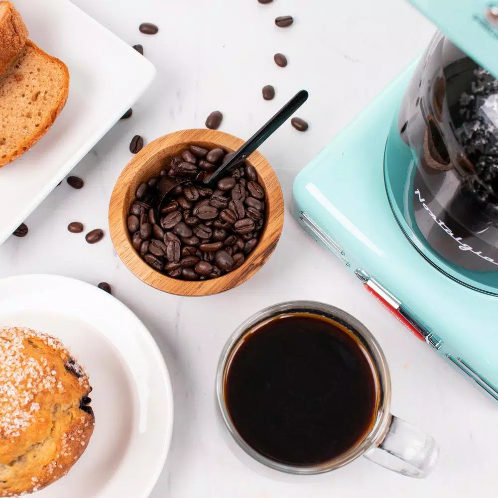 Coffee Makers Nostalgia 12-Cup Blue Coffee Maker With Pause And Serve Function - Image 5