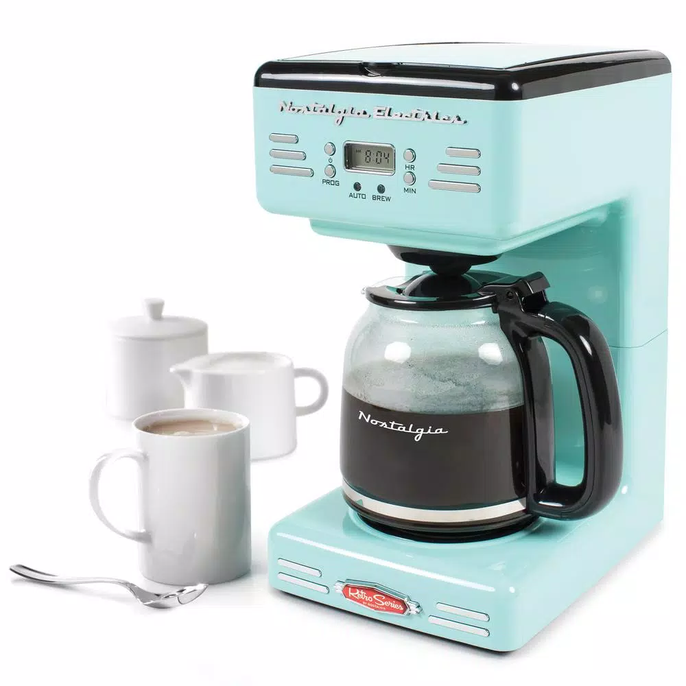 Coffee Makers Nostalgia 12-Cup Blue Coffee Maker With Pause And Serve Function - Image 2