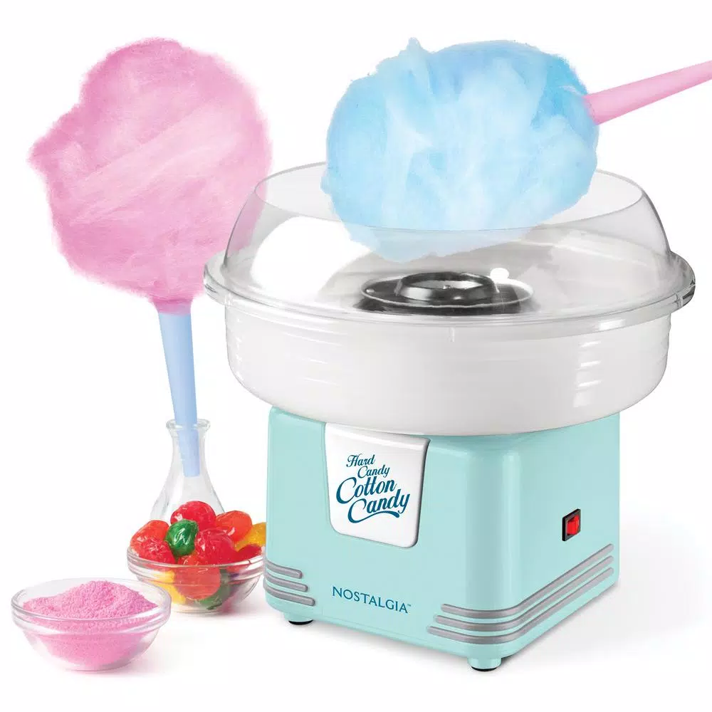 Dessert Makers Nostalgia Retro Aqua Hard And Sugar Free Cotton Candy Maker With Cotton Candy Cones - Image 8