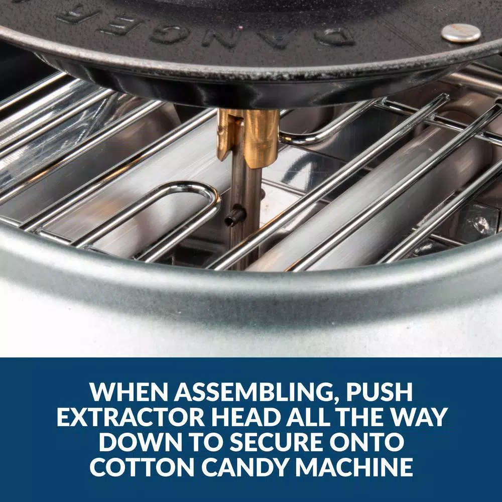 Dessert Makers Nostalgia Retro Aqua Hard And Sugar Free Cotton Candy Maker With Cotton Candy Cones - Image 7