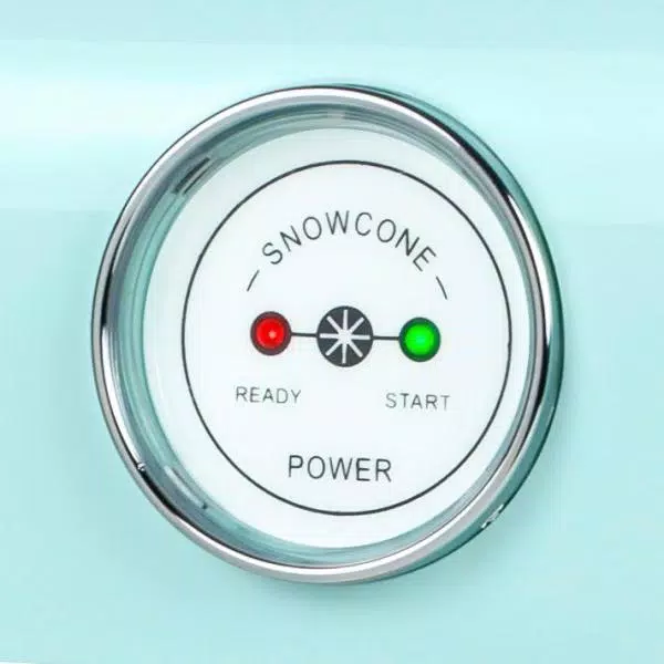 Dessert Makers Nostalgia 30 W Aqua Blue Snow Cone Maker With Retro Design - Image 4