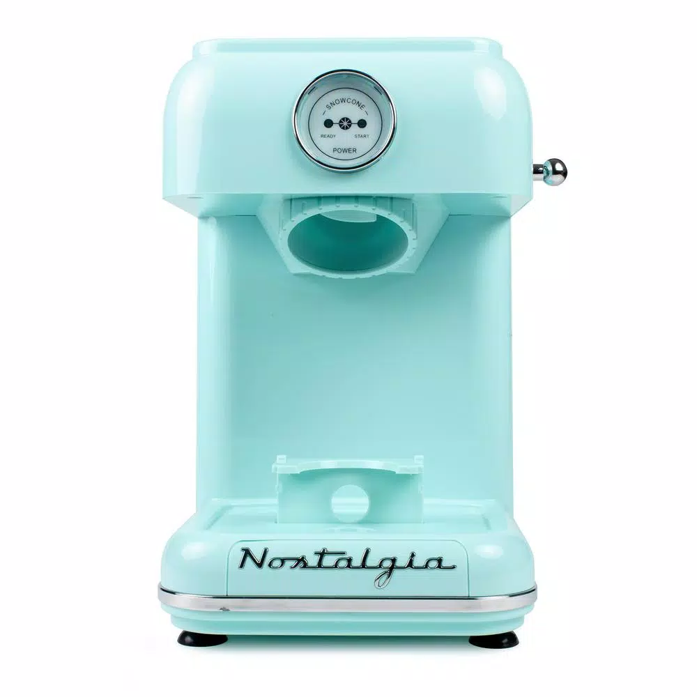 Dessert Makers Nostalgia 30 W Aqua Blue Snow Cone Maker With Retro Design
