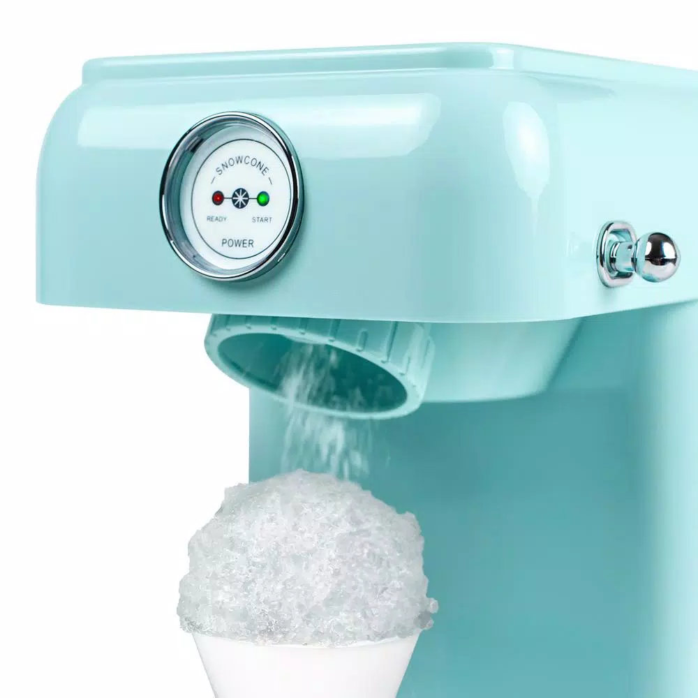 Dessert Makers Nostalgia 30 W Aqua Blue Snow Cone Maker With Retro Design - Image 2