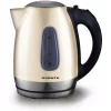 Electric Kettles Ovente 7-Cup Beige Stainless Steel Electric Kettle, Automatic Shut-Off And Boil-Dry Protection