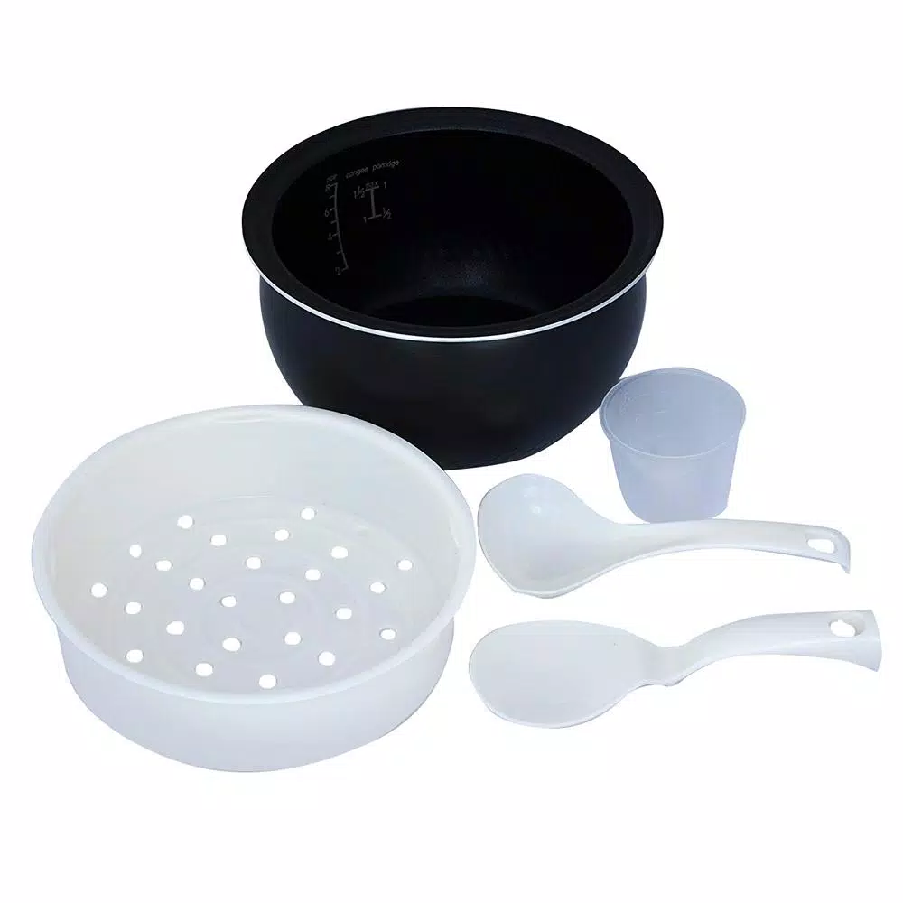 Cookers SPT 8-Cup Beige Rice Cooker With Steam Basket And Built-In Timer - Image 5