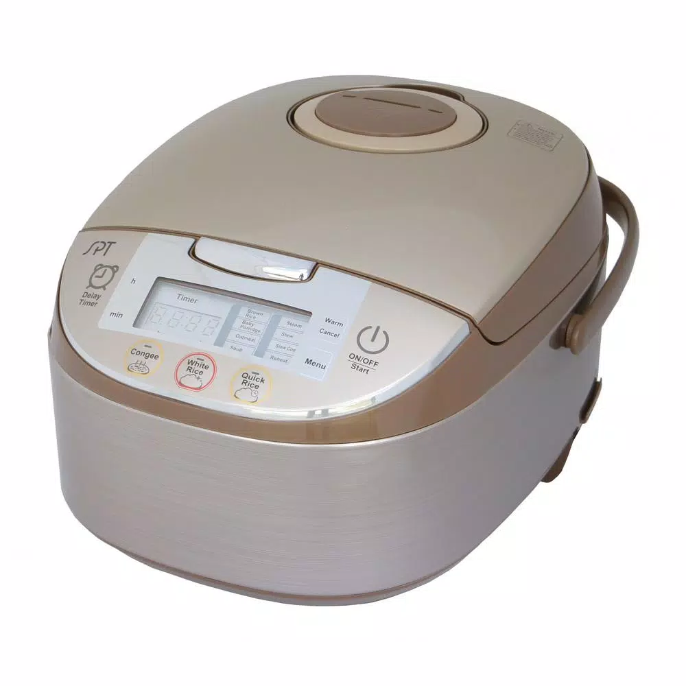 Cookers SPT 8-Cup Beige Rice Cooker With Steam Basket And Built-In Timer - Image 2