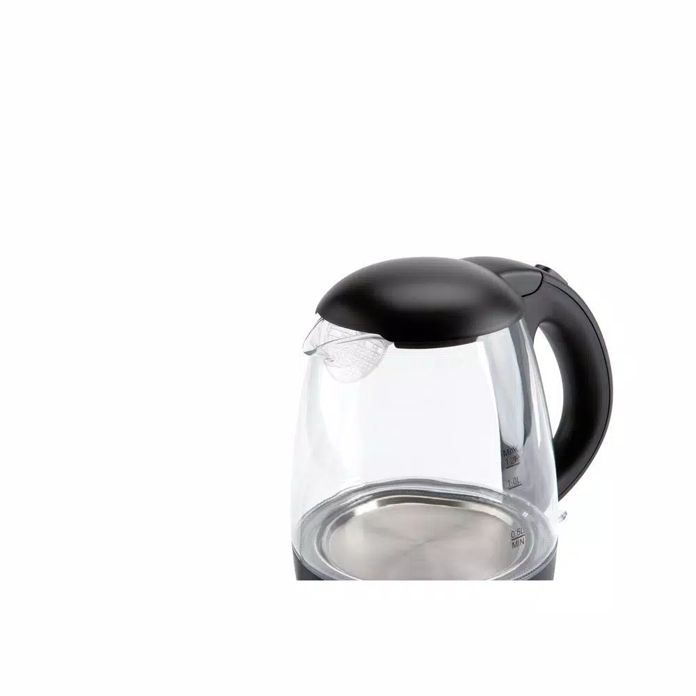 Electric Kettles AROMA 5-Cup Black Glass Corded Electric Kettle With Automatic Shut-Off - Image 3