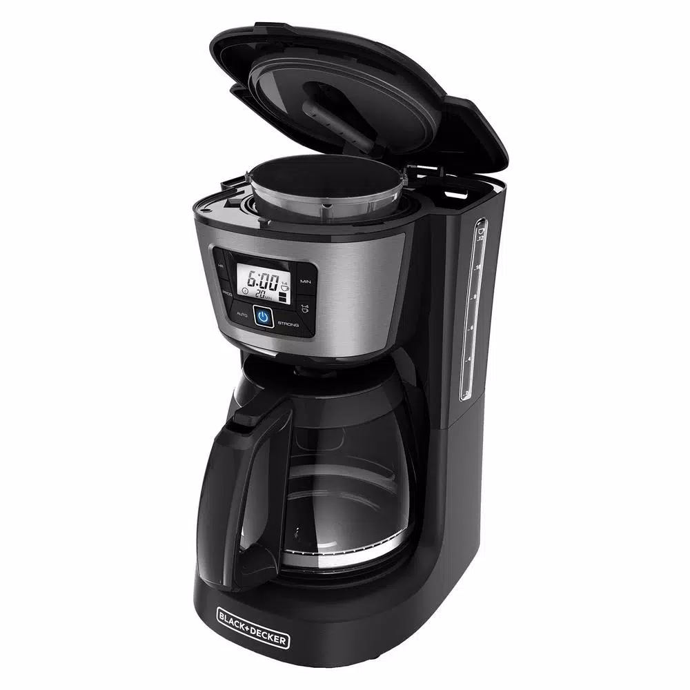 Coffee Makers BLACK+DECKER 12-Cup Programmable Black Coffee Maker With Built-In Timer