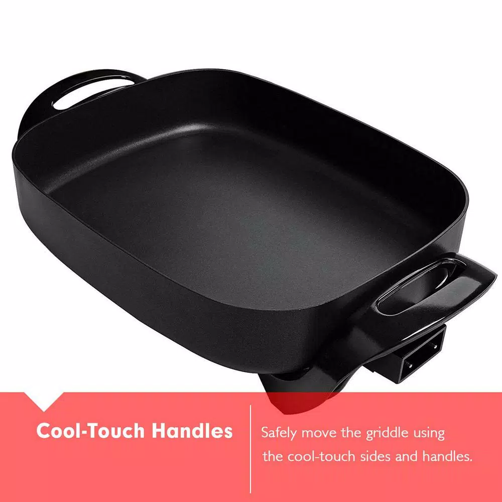 Electric Skillets & Indoor Grills Boyel Living 12 In. X 12 In. Black Nonstick Ceramic Electric Skillet - Image 6