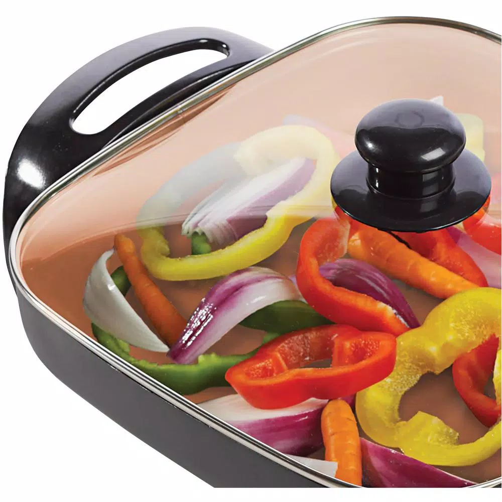 Electric Skillets & Indoor Grills Brentwood Appliances 144 Sq. In. Copper Nonstick Electric Skillet - Image 7