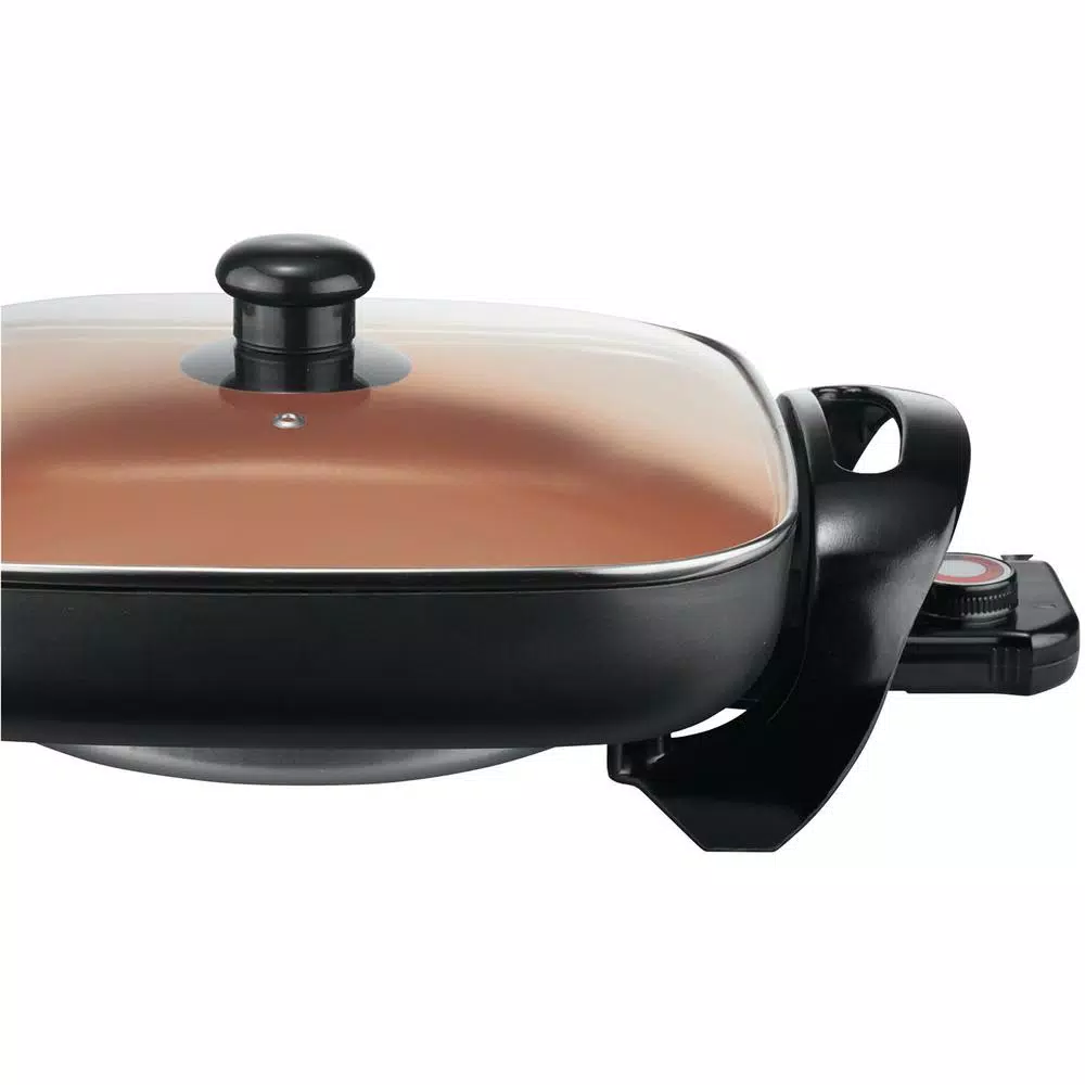 Electric Skillets & Indoor Grills Brentwood Appliances 144 Sq. In. Copper Nonstick Electric Skillet - Image 3