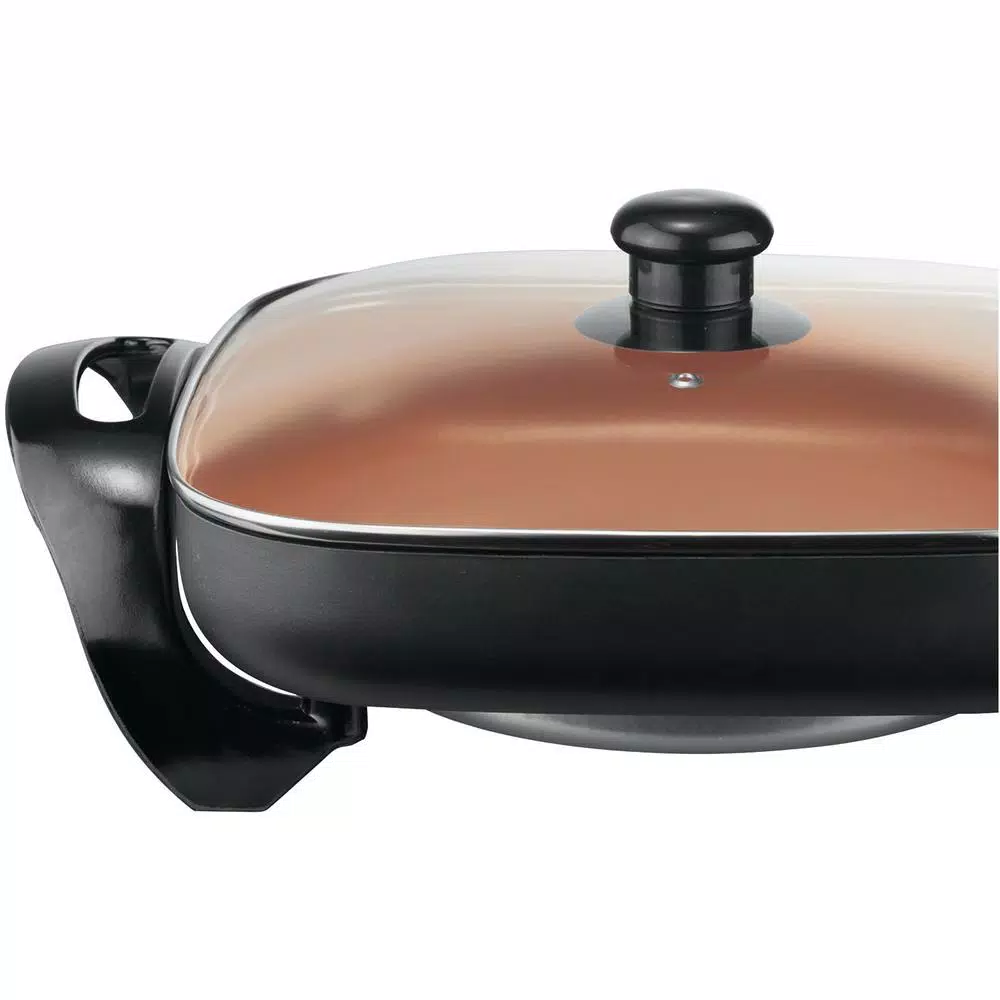 Electric Skillets & Indoor Grills Brentwood Appliances 144 Sq. In. Copper Nonstick Electric Skillet - Image 2