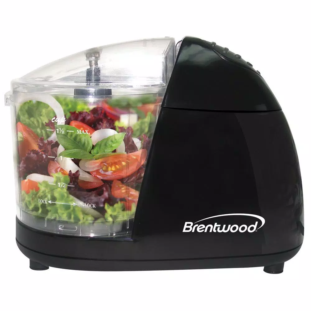 Food Processing Brentwood Appliances 1.5-Cup Single Speed Black Food Chopper - Image 6