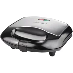 Electric Skillets & Indoor Grills Brentwood Appliances 750 W Black Nonstick Compact Dual Sandwich Maker