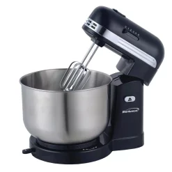 Mixers Brentwood Appliances 3 Qt. 5-Speed Black With Stainless Steel Mixing Bowl Stand Mixer