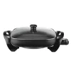 Electric Skillets & Indoor Grills Brentwood 12 In. Black Non-Stick Electric Skillet With Glass Lid