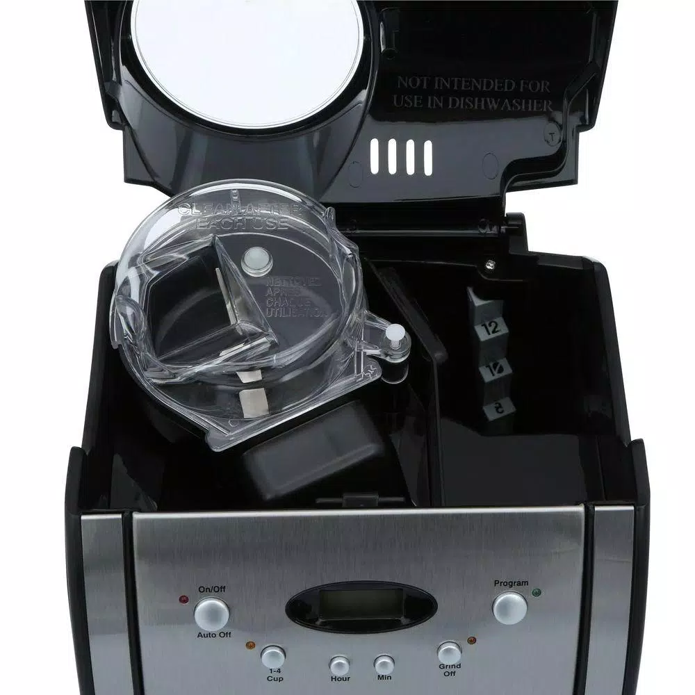 Coffee Makers Cuisinart Grind And Brew 12-Cup Automatic Black Drip Coffee Maker With Built-In Grinder - Image 3