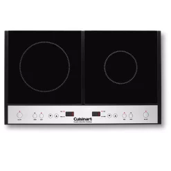 Food Warmers Cuisinart 2-Burner 12 In. Black Induction Hot Plate