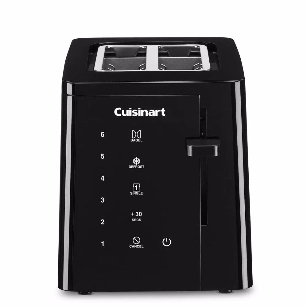 Toasters Cuisinart Touchscreen 2-Slice Black Wide Slot Toaster