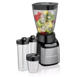 Blenders Hamilton Beach Stay Or Go Travel-Sized 32 Oz. 2-Speed Black Blender