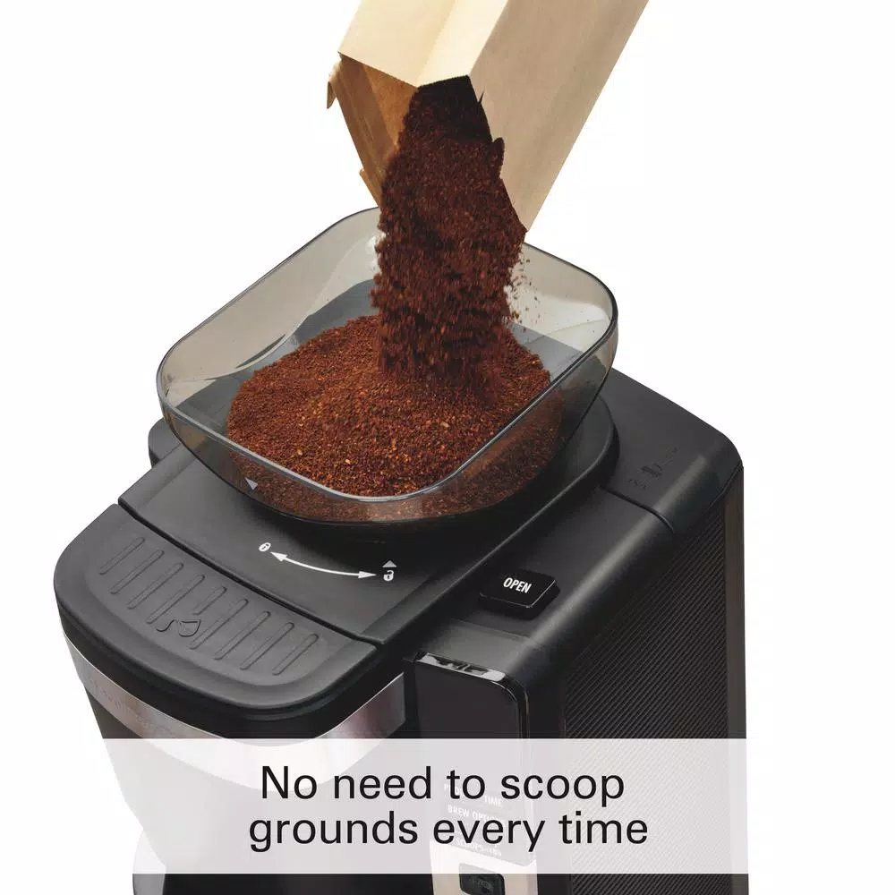 Coffee Makers Hamilton Beach 12-Cup Black Auto Grounds Dispensing Coffee Maker - Image 7