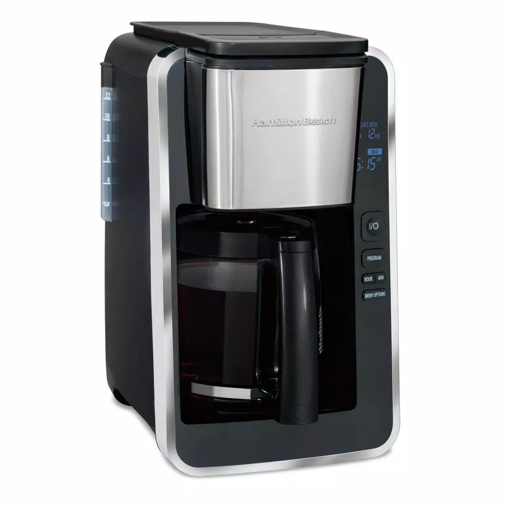 Coffee Makers Hamilton Beach 12-Cup Black Programmable Easy Access Deluxe Coffee Maker