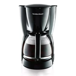 Coffee Makers Hamilton Beach 12-Cup Black Drip Coffee Maker With Glass Carafe