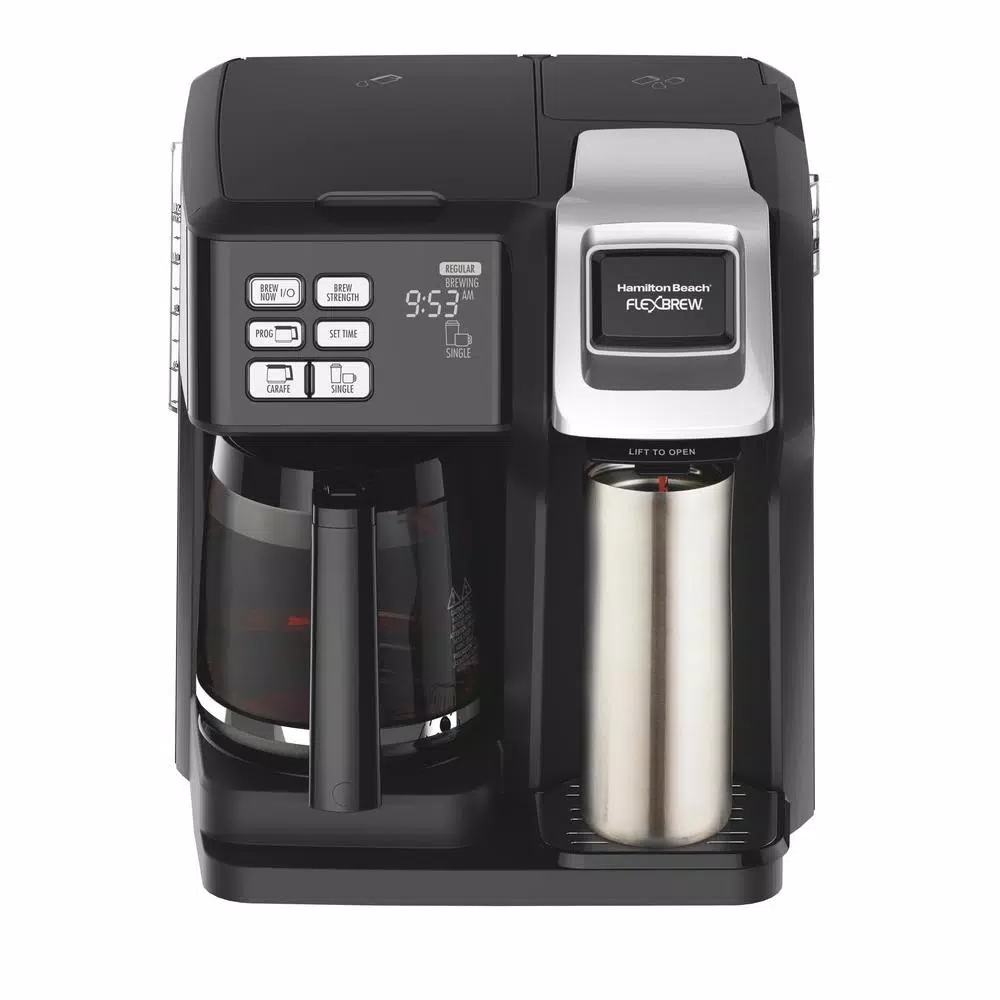 Coffee Makers Hamilton Beach FlexBrew 12-Cup Black Drip Coffee Maker With Built-In Timer - Image 3