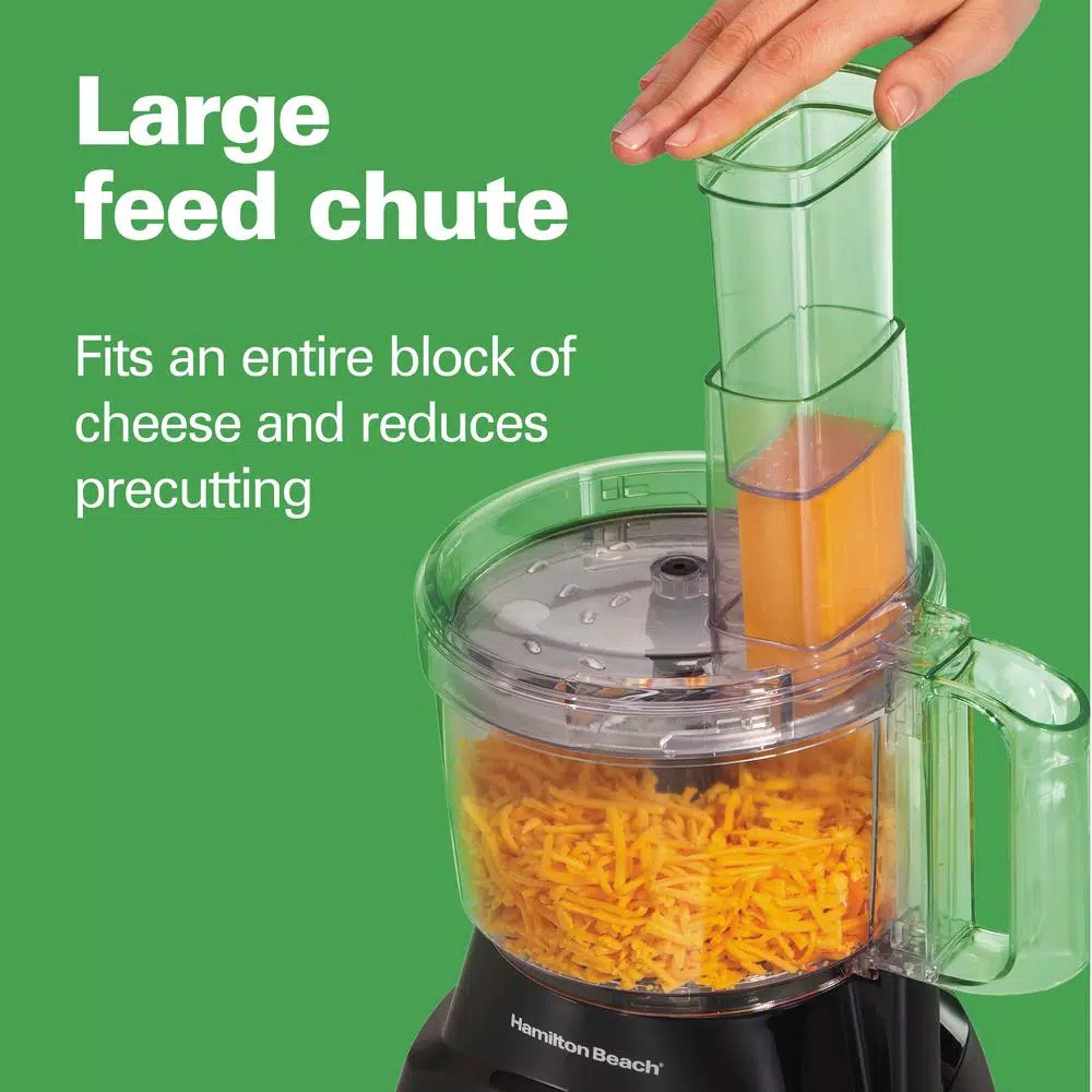 Food Processing Hamilton Beach 8-Cup 2-Speed Black Food Processor And Vegetable Chopper - Image 6