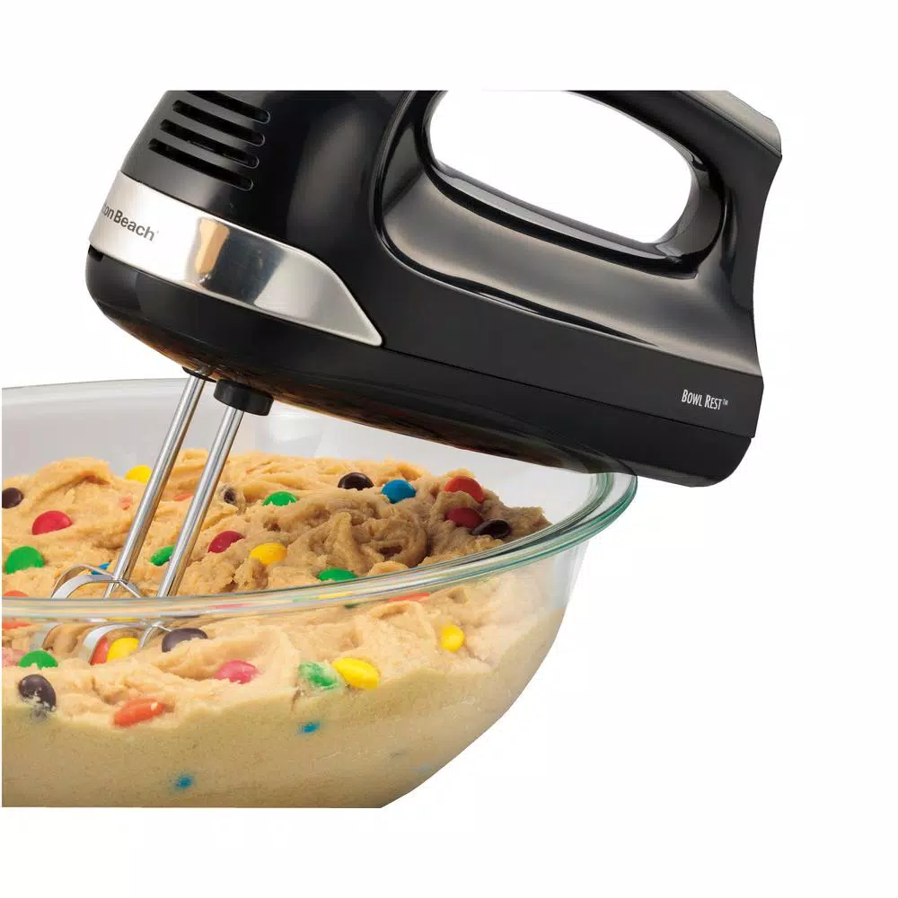 Mixers Hamilton Beach 6-Speed Black Hand Mixer With Snap-On Case - Image 4