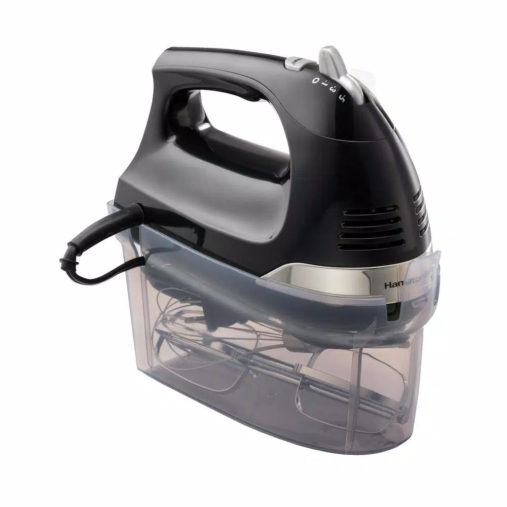 Mixers Hamilton Beach 6-Speed Black Hand Mixer With Snap-On Case - Image 3