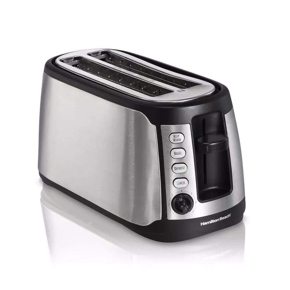 Toasters Hamilton Beach 4-Slice Black Long Slot Toaster