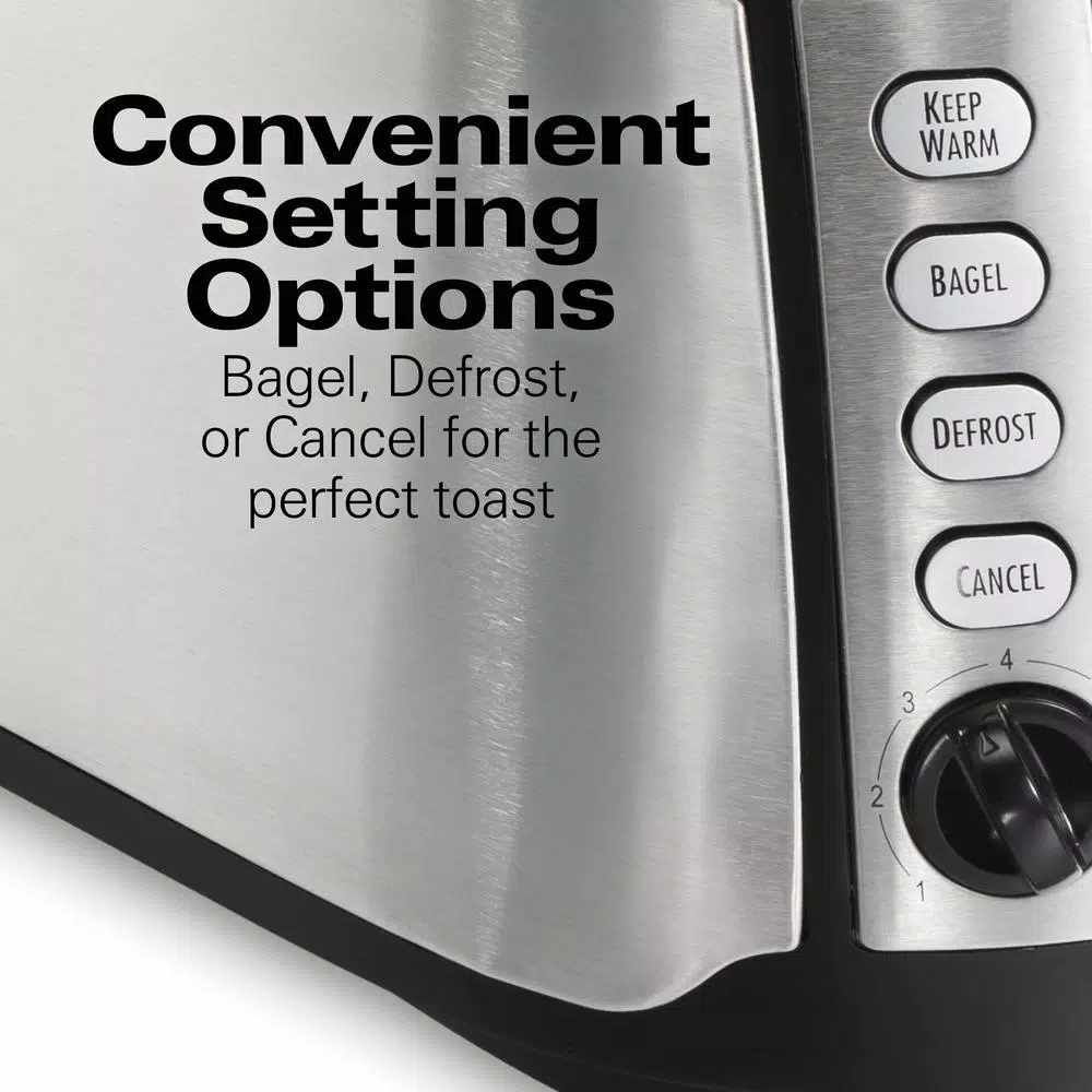 Toasters Hamilton Beach 4-Slice Black Long Slot Toaster - Image 7