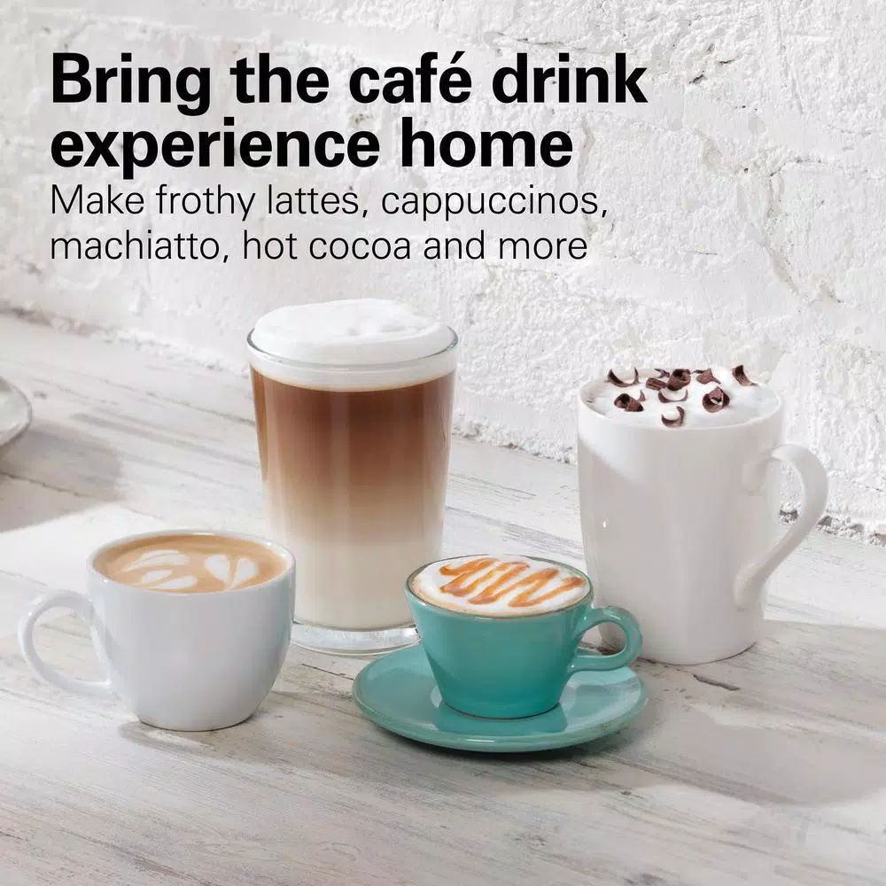 Coffee Makers Hamilton Beach Flexbrew 1-Cup Black Single Serve Coffee Maker With Milk Frother - Image 3