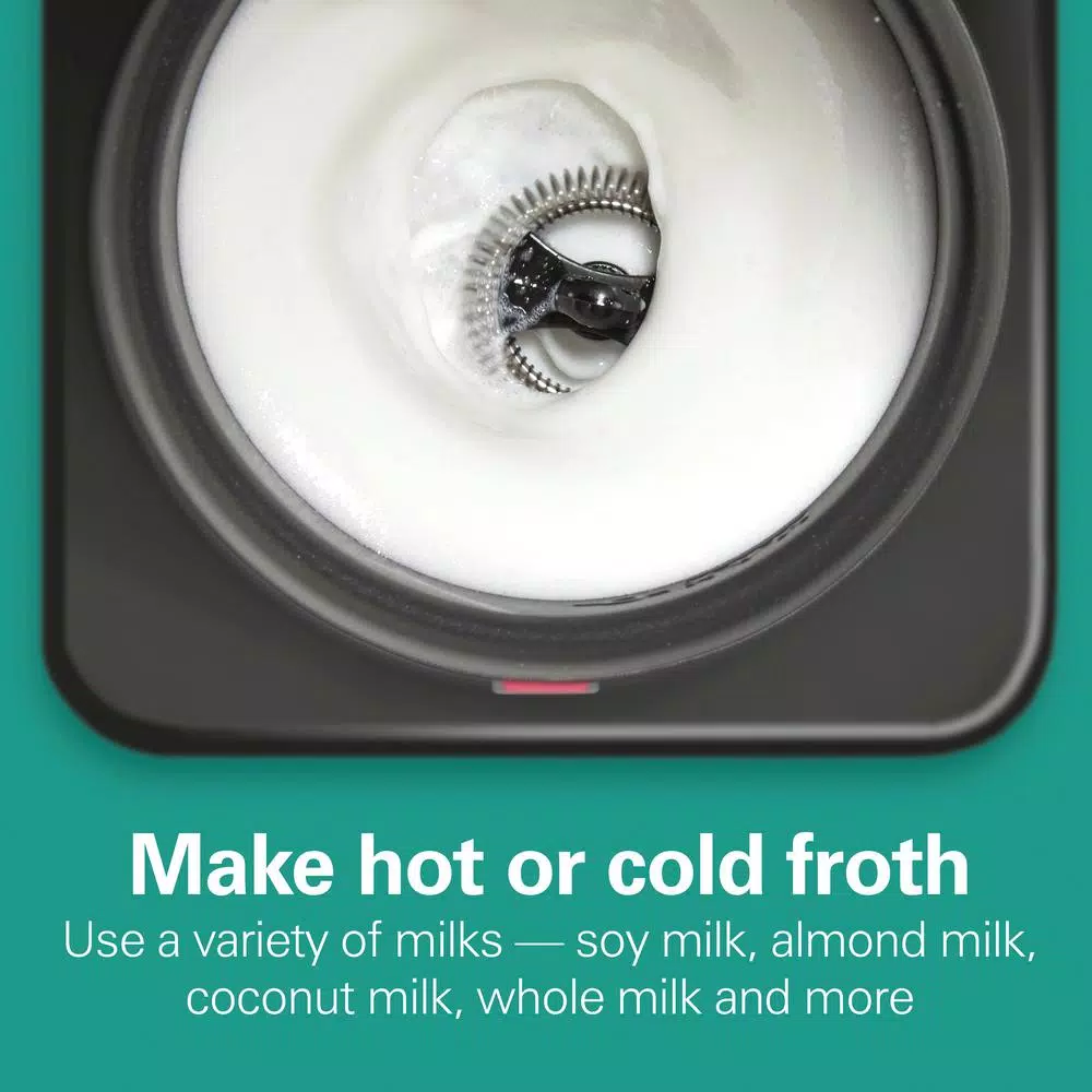 Coffee Makers Hamilton Beach Flexbrew 1-Cup Black Single Serve Coffee Maker With Milk Frother - Image 6