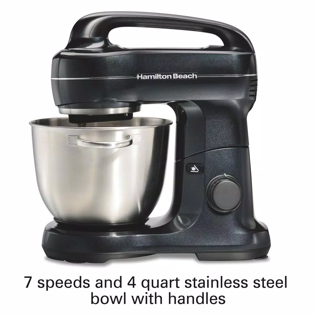 Mixers Hamilton Beach 4 Qt. 7-Speed Black Stand Mixer - Image 5