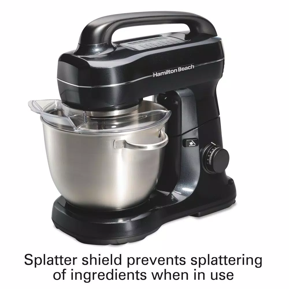 Mixers Hamilton Beach 4 Qt. 7-Speed Black Stand Mixer - Image 2