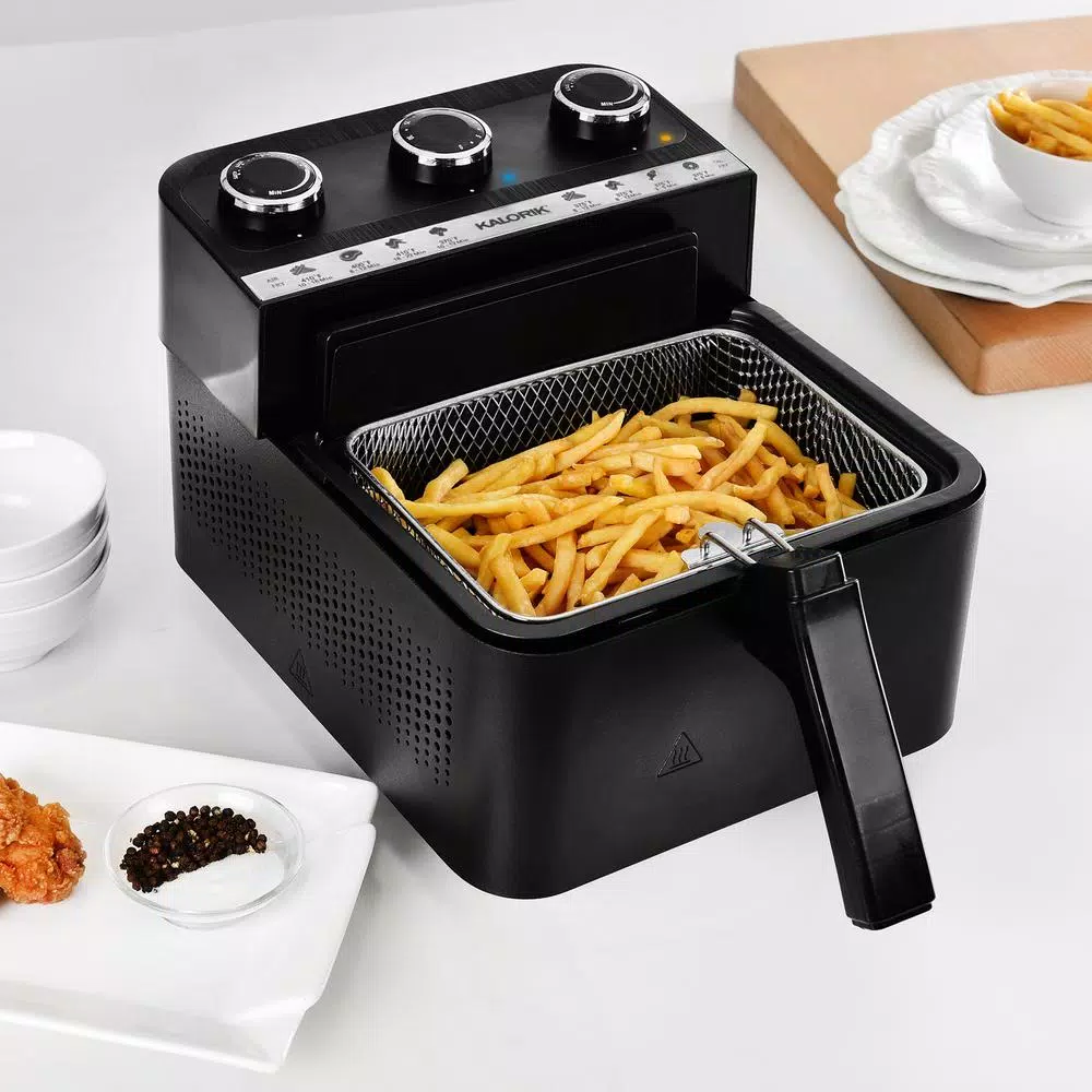 Deep Fryers KALORIK 3.5 Qt. Black 2-in-1 Deep And Air Fryer - Image 8