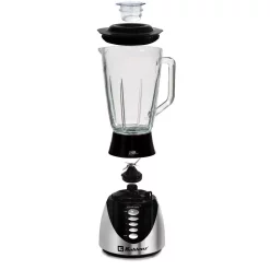 Blenders Koblenz Kitchen Magic Collection 50 Oz. 3-Speed And Pulse Black Glass Jar Blender