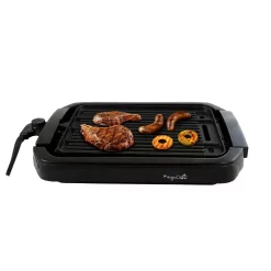Electric Skillets & Indoor Grills MegaChef 165 Sq. In. Black Reversible Indoor Grill And Griddle