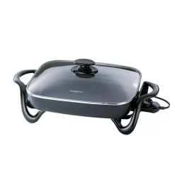 Electric Skillets & Indoor Grills Presto 16 In. Black Non-Stick Electric Skillet With Lid