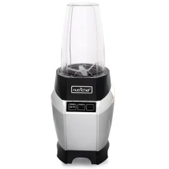 Blenders NutriChef 24 Oz. Single Speed Black Digital Countertop Power Pro Blender With Pulse Blend
