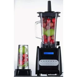 Blenders Ovente 13.5 Oz. 1000-Watt Black Robust Professional Blender With BPA Free, Blender Jar Travel Mug And Tamper