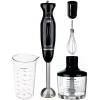 Blenders Ovente Multi-Purpose Hand Immersion Blender (Set-Black), Whisk+Beaker+Chopper, 2-Speed Setting