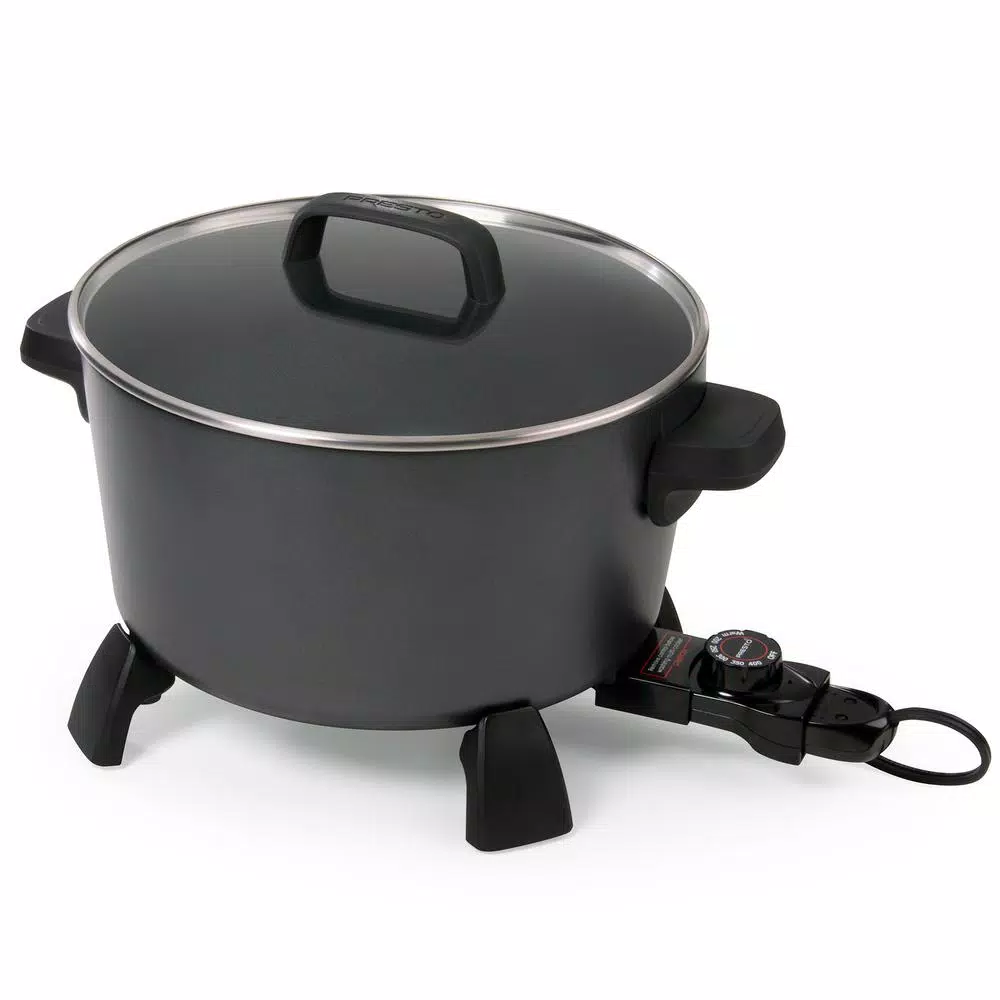 Deep Fryers Presto 10 Qt. Black Kitchen Kettle Deep Fryer-Multi Cooker - Image 7