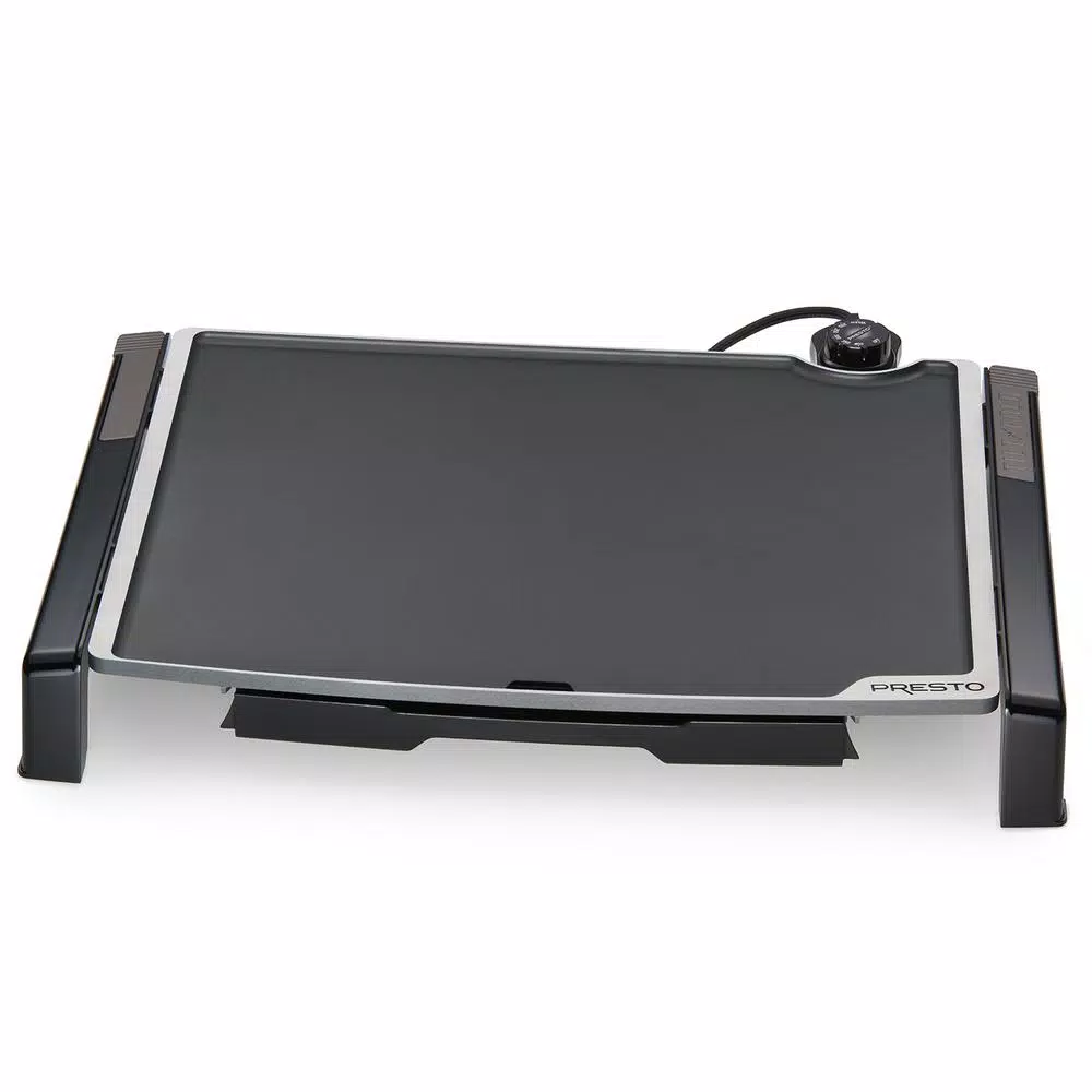 Electric Skillets & Indoor Grills Presto Tilt And Fold 254 Sq. In. Black Electric Griddle With Temperature Sensor