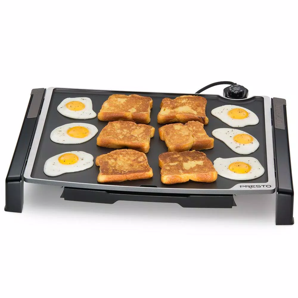 Electric Skillets & Indoor Grills Presto Tilt And Fold 254 Sq. In. Black Electric Griddle With Temperature Sensor - Image 2