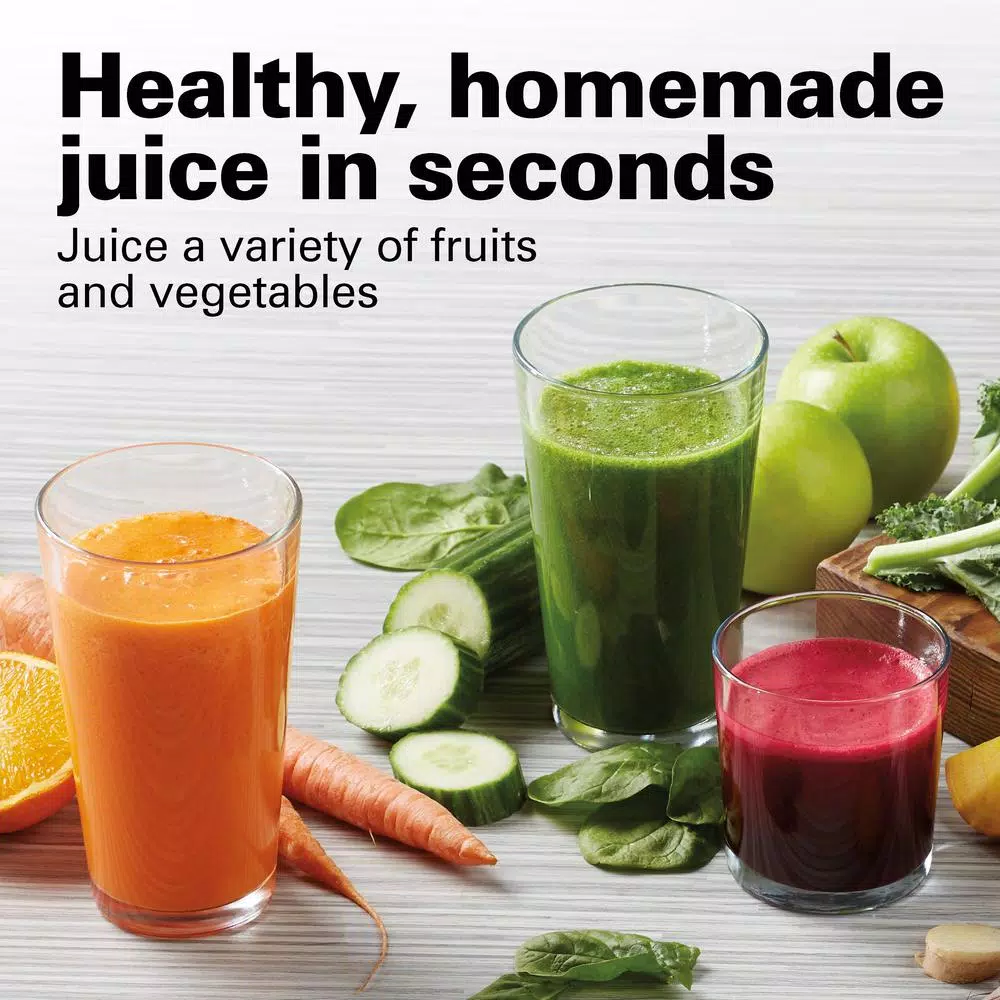 Juicers Hamilton Beach Big Mouth Pro 1 Qt. Black And Stainless Steel Juice Extractor - Image 3