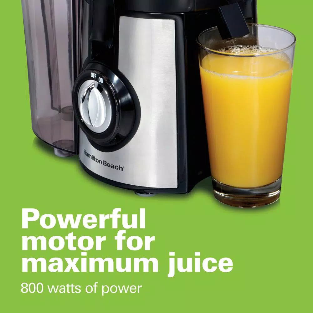 Juicers Hamilton Beach Big Mouth Pro 1 Qt. Black And Stainless Steel Juice Extractor - Image 7