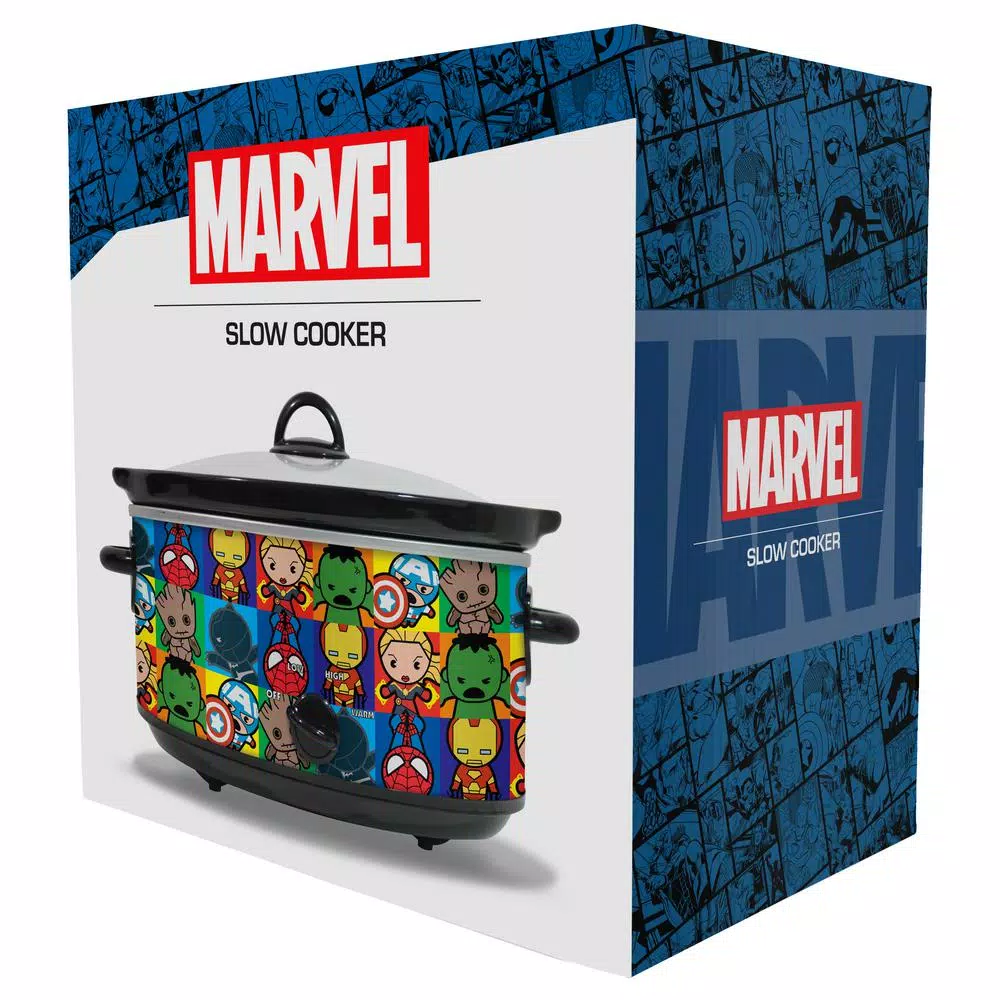 Cookers Uncanny Brands Marvel Kawaii 7qt. Slow Cooker Black - Image 4